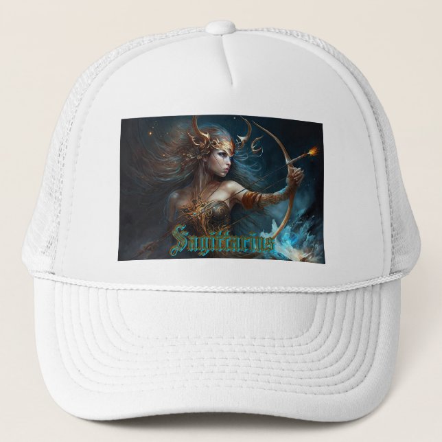 Sagittarius Zodiac Sign Trucker Hat (Front)