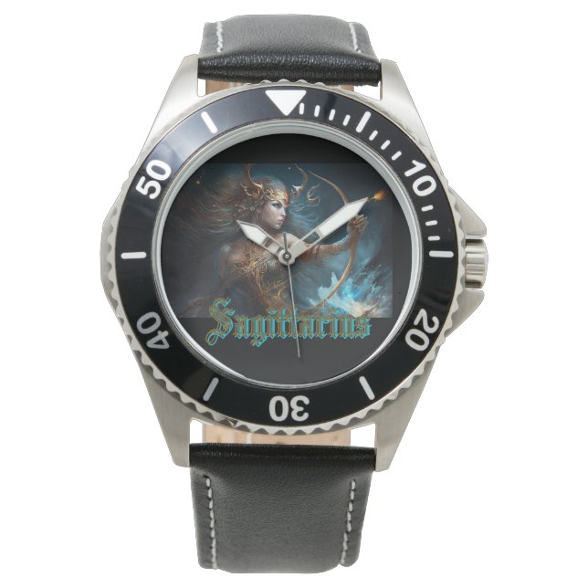 Sagittarius Zodiac Sign Watch (Front)