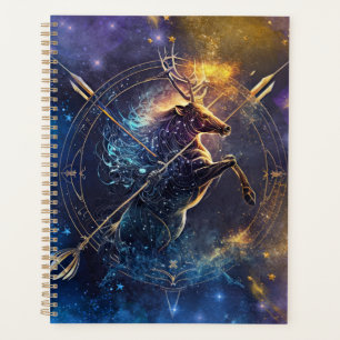 Sagittarius Zodiac Sign Watercolor Design Planner
