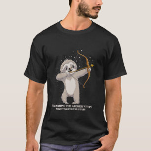 Sagittarius Zodiac Sloth Unleashing The Archer T-Shirt