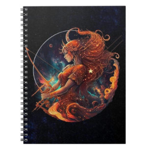 Sagittarius Zodiac Spiral Notebook