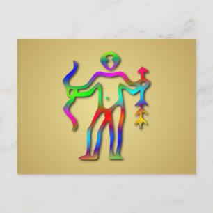 Sagittarius Zodiac Star Sign Rainbow Postcard