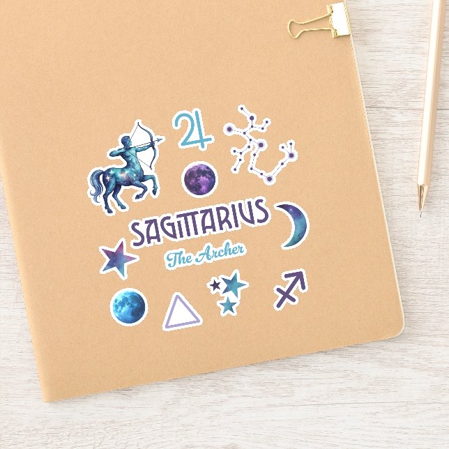 Sagittarius Zodiac Sticker Collection (Notebook)