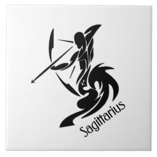 Sagittarius Zodiac Symbol and Sign Ceramic Tile