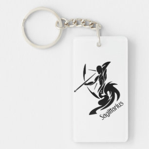 Sagittarius Zodiac Symbol and Sign Key Ring