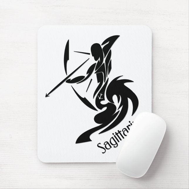 Sagittarius Zodiac Symbol and Sign Mouse Pad (With Mouse)