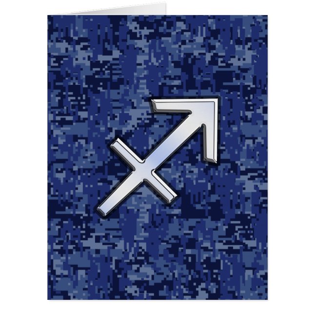 Sagittarius Zodiac Symbol NavyDigital Camouflage (Front)