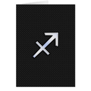 Sagittarius Zodiac Symbol on black snake skin