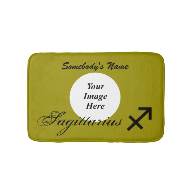 Sagittarius Zodiac Symbol Standard by K Yoncich Bath Mat (Front)