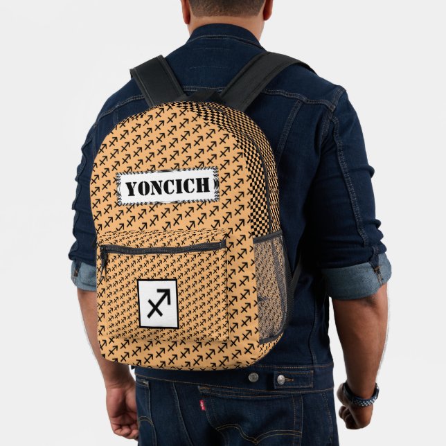 Sagittarius Zodiac Symbol Standard by K Yoncich Printed Backpack (Insitu (Model))