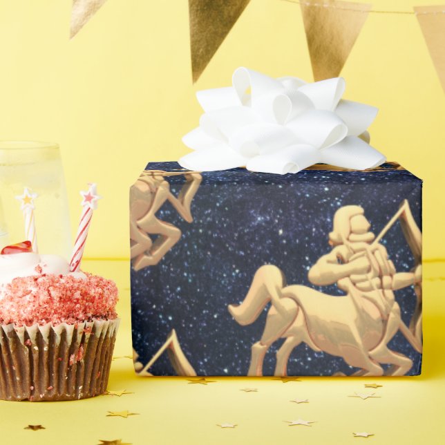 Sagittarius Zodiac Wrapping Paper (Birthday Party)