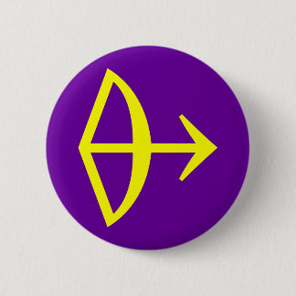 SAGITTARIUS, ZODIACAL SIGN 6 CM ROUND BADGE