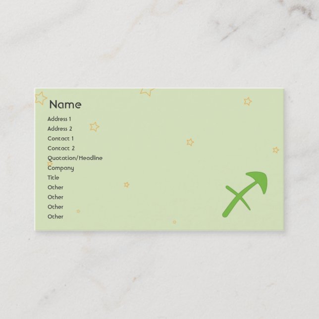 Sagittaurus - Business Card (Front)