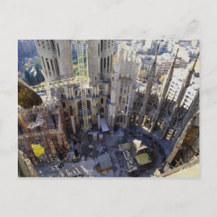 Sagrada familia, aerial, Barcelona, Spain Postcard