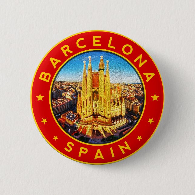 Sagrada Familia Barcelona  6 Cm Round Badge (Front)
