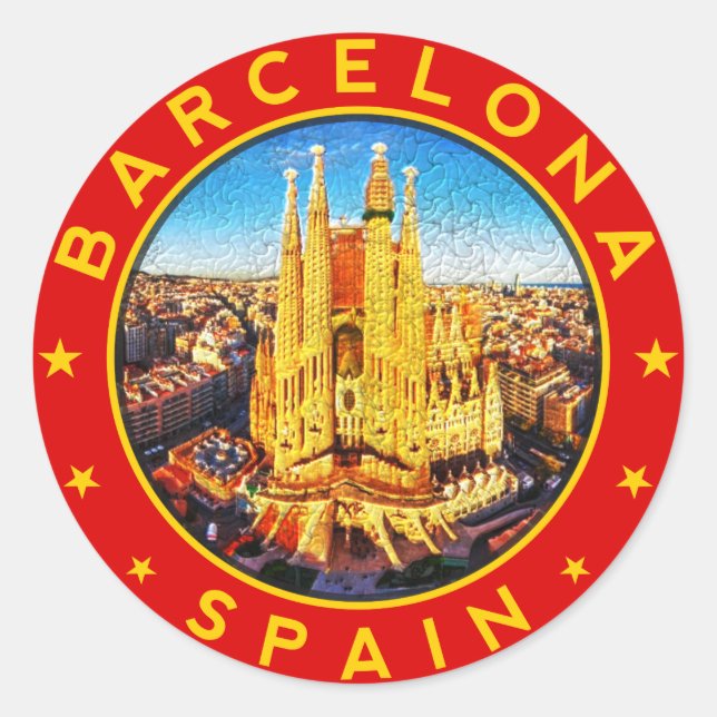 Sagrada Familia Barcelona  Classic Round Sticker (Front)