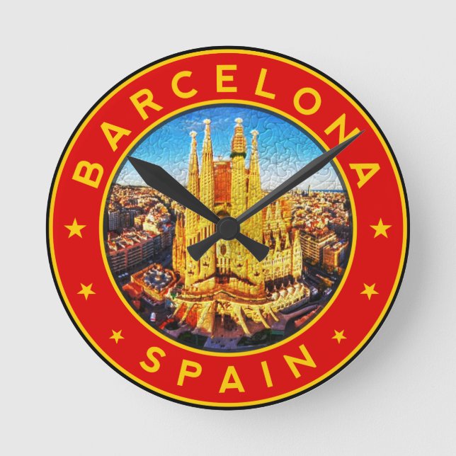 Sagrada Familia Barcelona  Round Clock (Front)