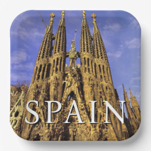 Sagrada Familia   Barcelona, Spain Paper Plate