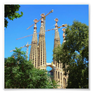 Sagrada Familia church in Barcelona, Spain Photo Print