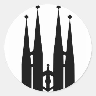 Sagrada Familia Classic Round Sticker