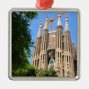 Sagrada Familia in Barcelona, Spain Metal Tree Decoration