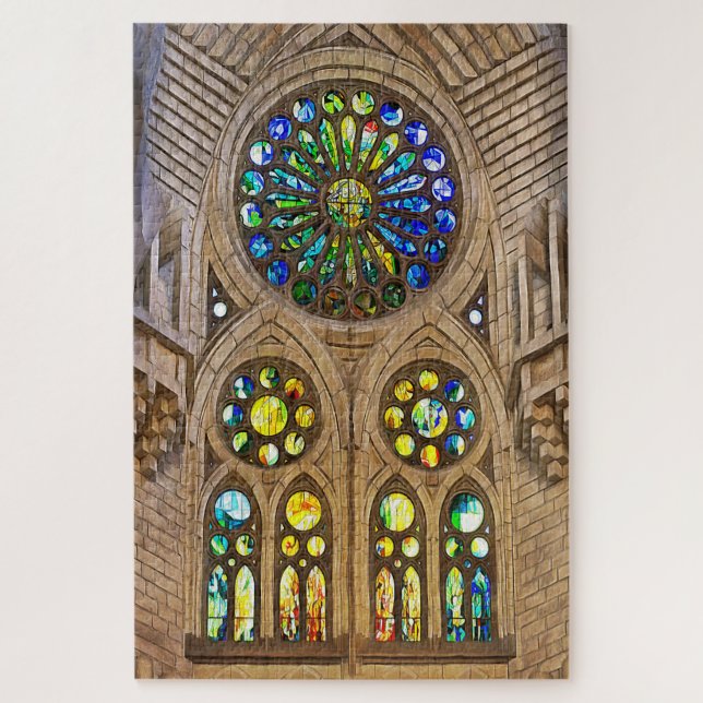 Sagrada Familia. Interior. View 12. Jigsaw Puzzle (Vertical)