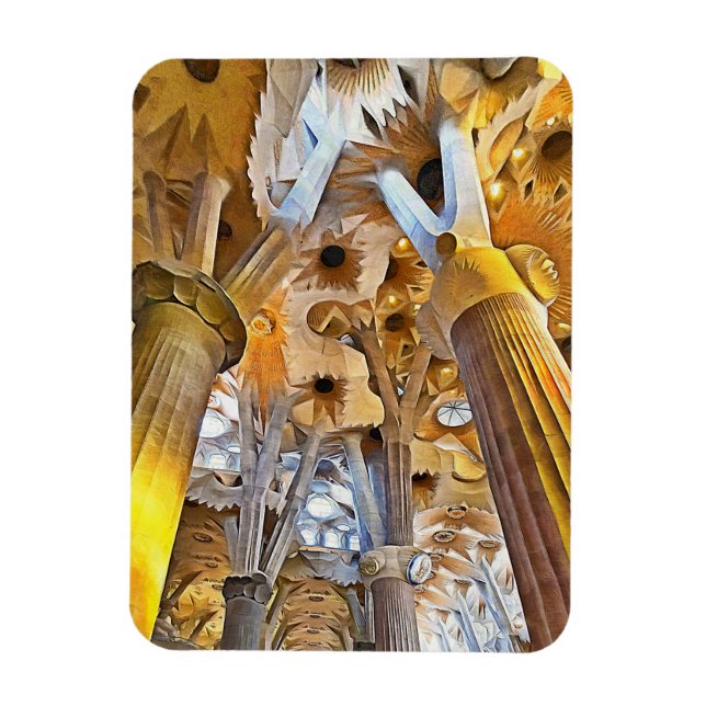 Sagrada Familia. Interior. View 16. Magnet (Vertical)