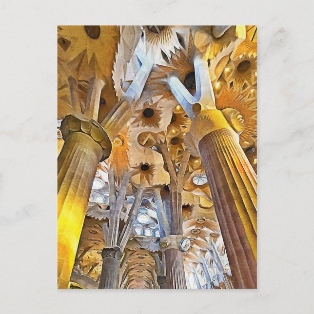 Sagrada Familia. Interior. View 16. Postcard (Front)