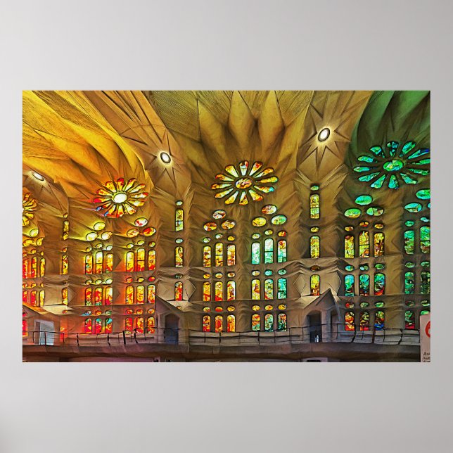 Sagrada Familia. Interior. View 19. Poster (Front)