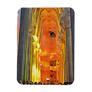 Sagrada Familia. Interior. View 1. Magnet