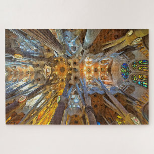 Sagrada Familia. Interior. View 20. Jigsaw Puzzle