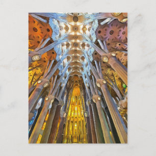 Sagrada Familia. Interior. View 21. Postcard