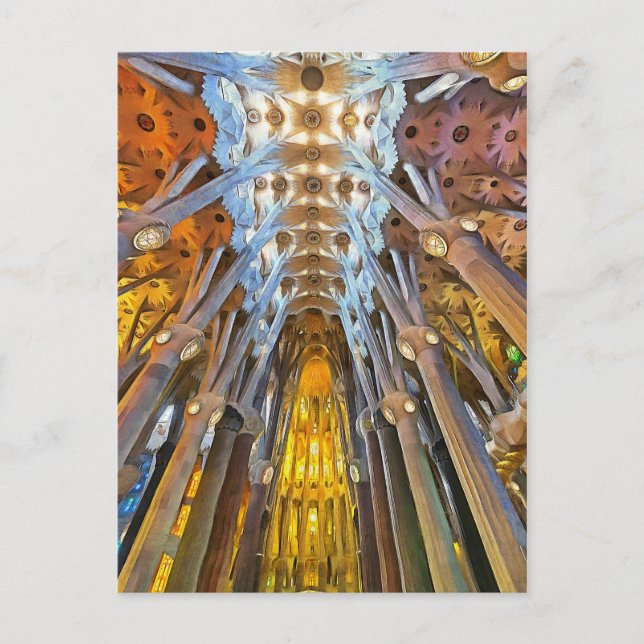 Sagrada Familia. Interior. View 21. Postcard (Front)