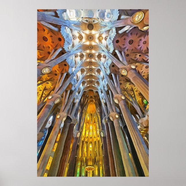 Sagrada Familia. Interior. View 21. Poster (Front)