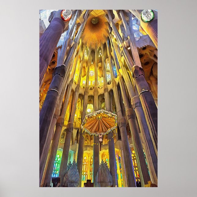 Sagrada Familia. Interior. View 22. Poster (Front)