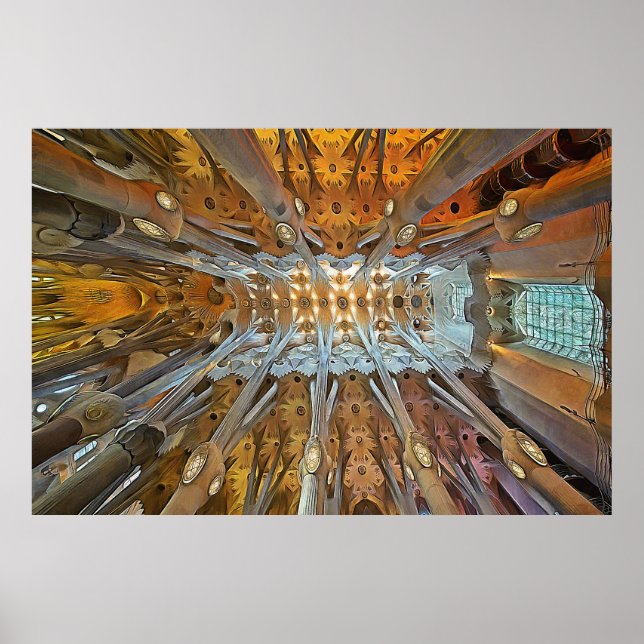 Sagrada Familia. Interior. View 31. Poster (Front)