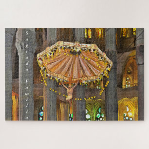 Sagrada Familia. Interior. View 4. Jigsaw Puzzle