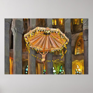 Sagrada Familia. Interior. View 4. Poster