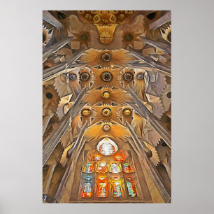 Sagrada Familia. Interior. View 7. Poster