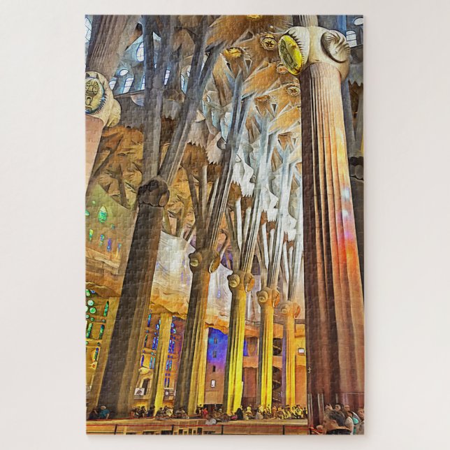 Sagrada Familia. Interior. View 9. Jigsaw Puzzle (Vertical)