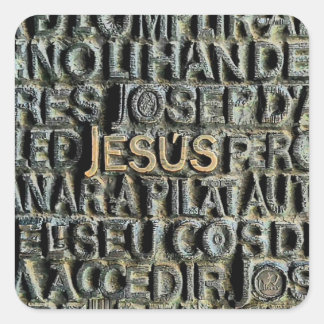Sagrada Familia Jesus Door Square Sticker