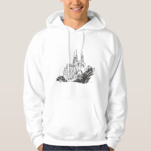 Sagrada Familia Sketch Illustration Hoodie
