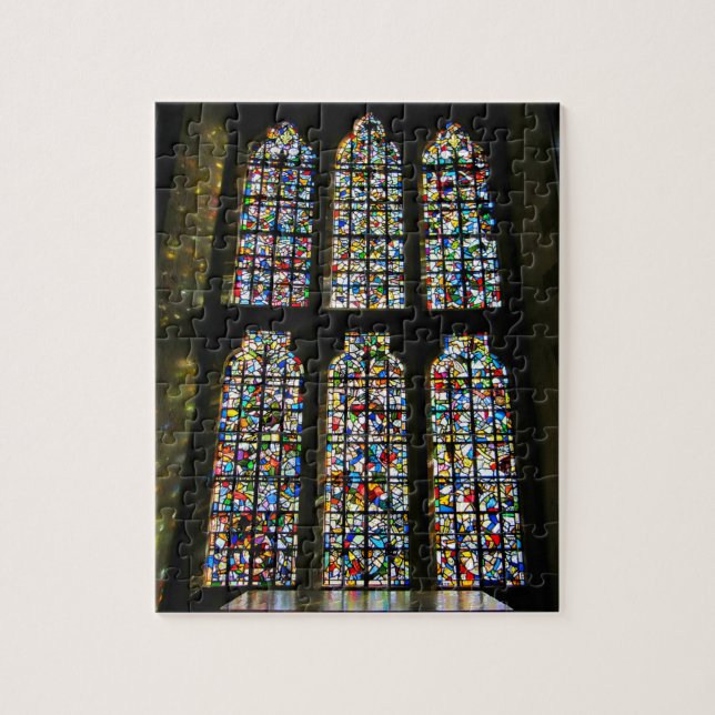 Sagrada Familia Stained Glass Barcelona Photograph Jigsaw Puzzle (Vertical)
