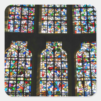 Sagrada Familia Stained Glass Barcelona Photograph Square Sticker