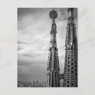 Sagrada Familia towers in Barcelona Postcard