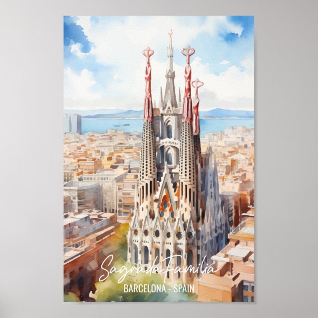 Sagrade Familia Barcelona Famous Travel Place Poster (Front)
