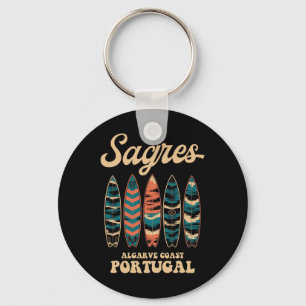 Sagres Algarve Coast Portugal Surfboard Surfing So Key Ring