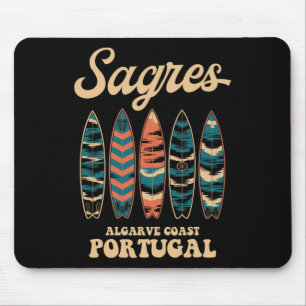 Sagres Algarve Coast Portugal Surfboard Surfing So Mouse Pad