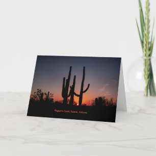 Saguaro Cacti at Sunset Card