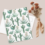 Saguaro Cactus Aloe Watercolor Pattern Simple Chic Postcard<br><div class="desc">Check out this colourful cactus pattern.
 
 Visit my shop for more!</div>